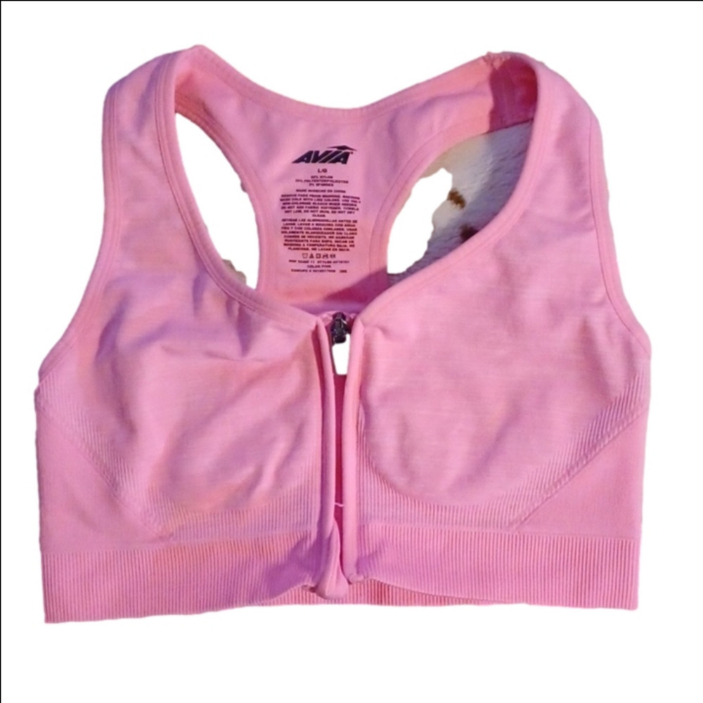 AVIA PINK SPORTS BRA, SIZE LARGE GIRLS